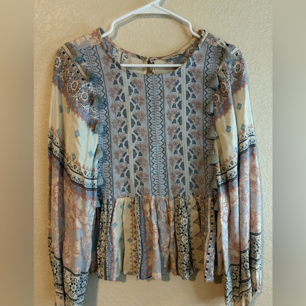 American Eagle Outfitters Multicolor Boho Blouse